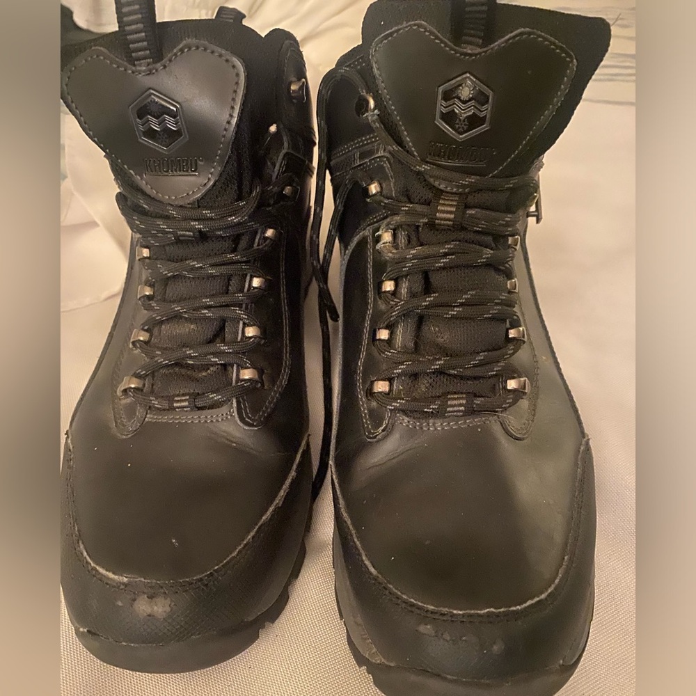 Men’s outdoor leather boots gorpcore Khombu Summit Hiking Tactical Black men 12